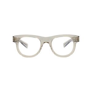 Saint Laurent Round-Frame Recycled Acetate Optical Frames Beige Unisex-Adult